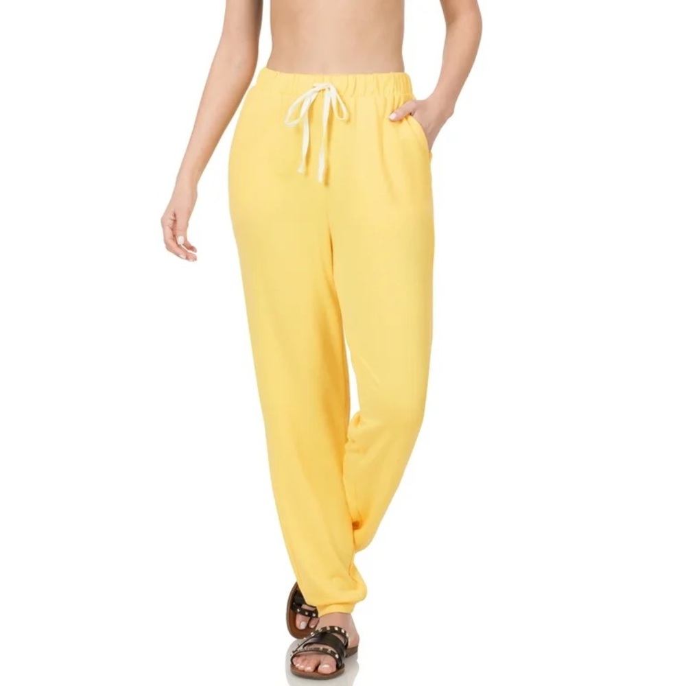 Yellow French Terry Joggers